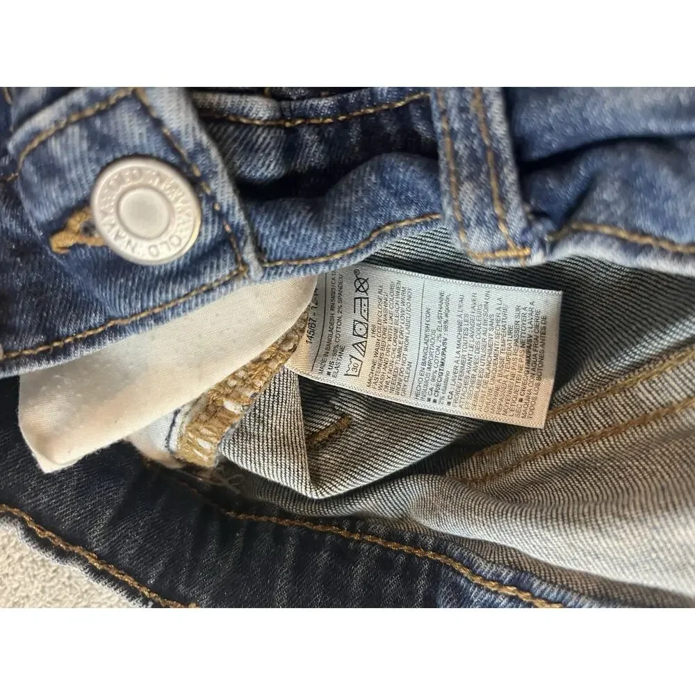 Old Navy Boys Size 12 Straight Jeans Medium Wash Built-In Flex Adjustable Waist